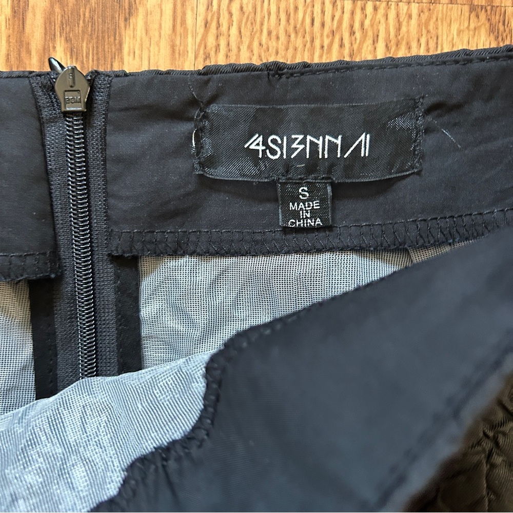 4SI3NNA black textured miniskirt set - Picture 2 of 4